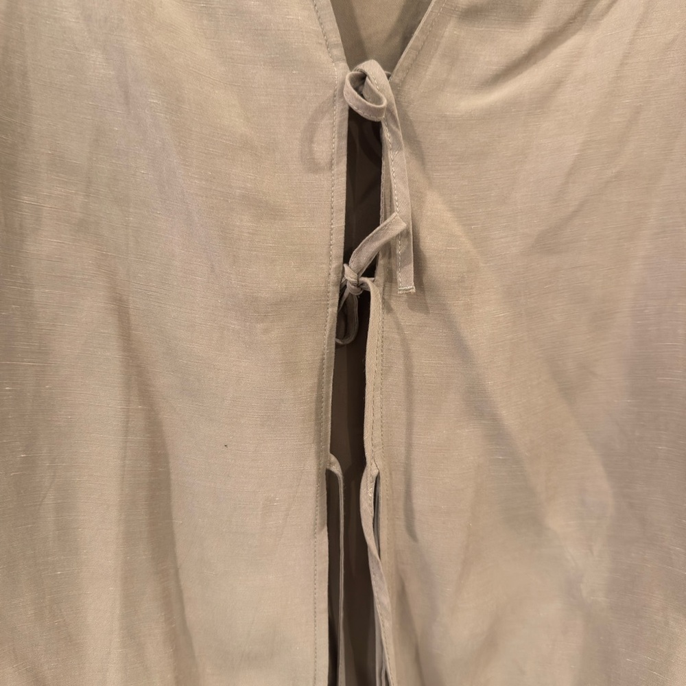 Samson RTR Beige Tie-Front Top - Picture 6 of 6